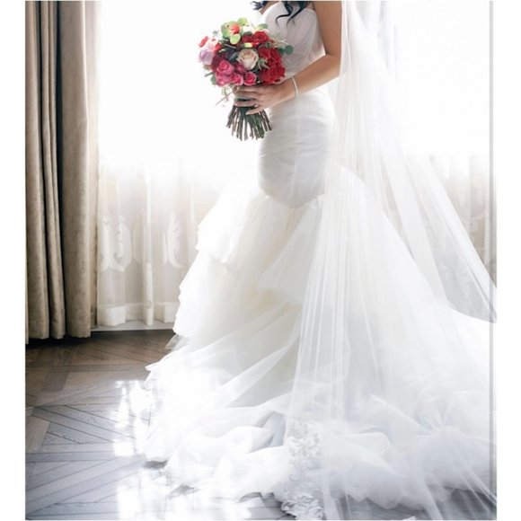 Pronovias Bridal SAINT Tulle Off White Wedding Dress - Picture 4 of 10